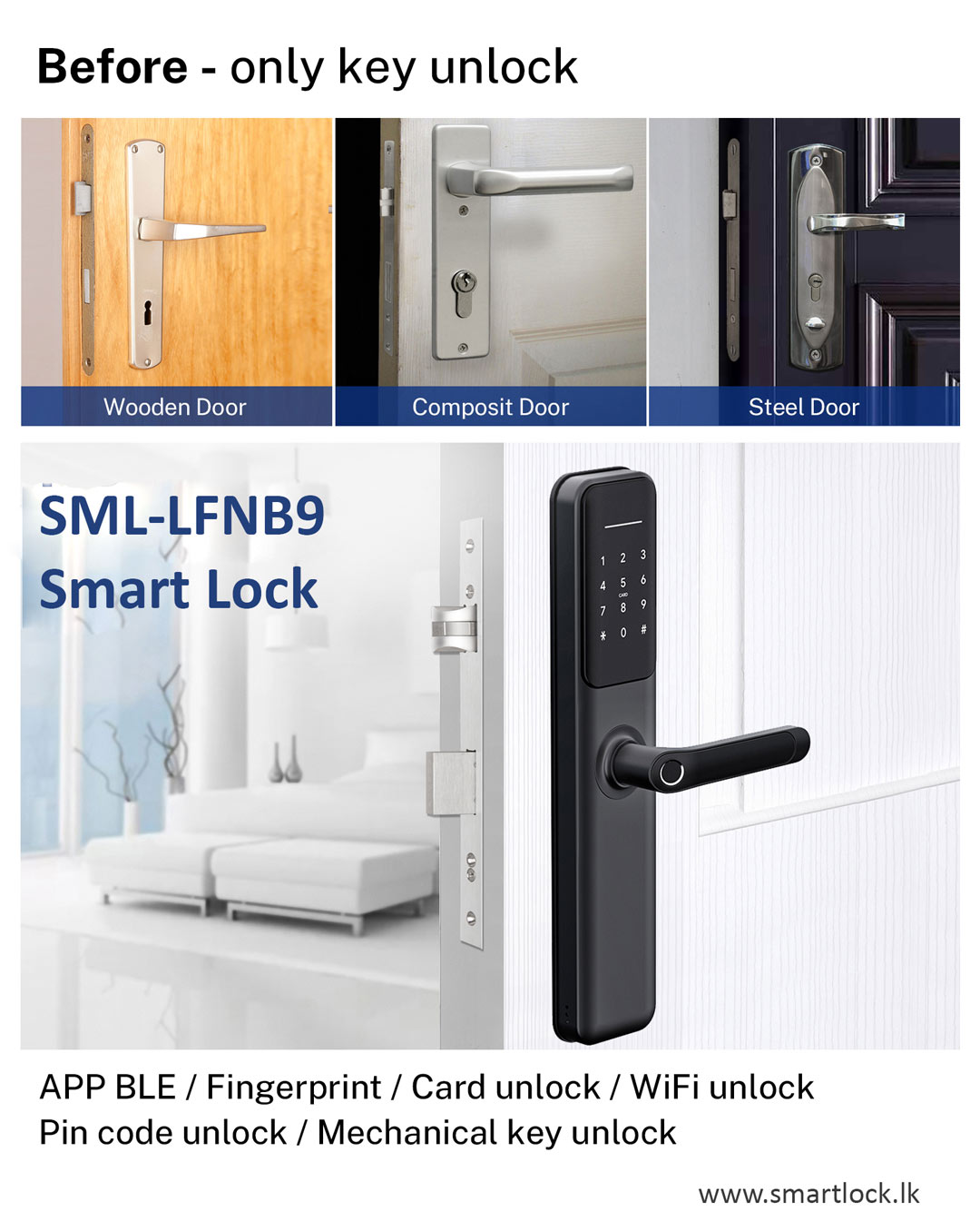 Smart Door Lock Sri Lanka Rent Apartment 